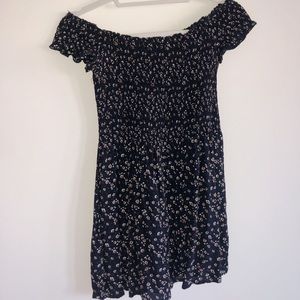 Short off the shoulder floral dress